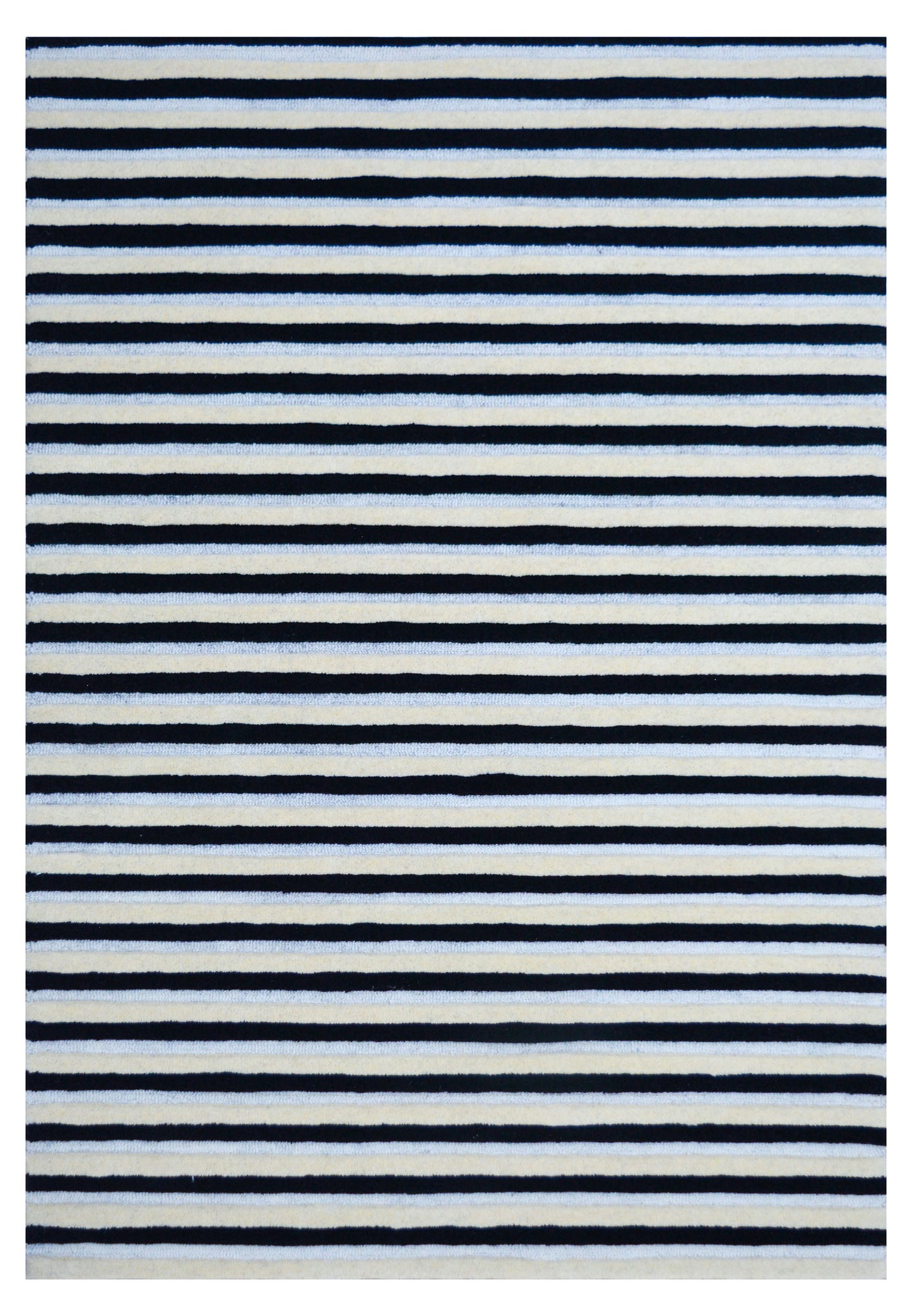 Alpine hand tufted wool rug wth simple line design
