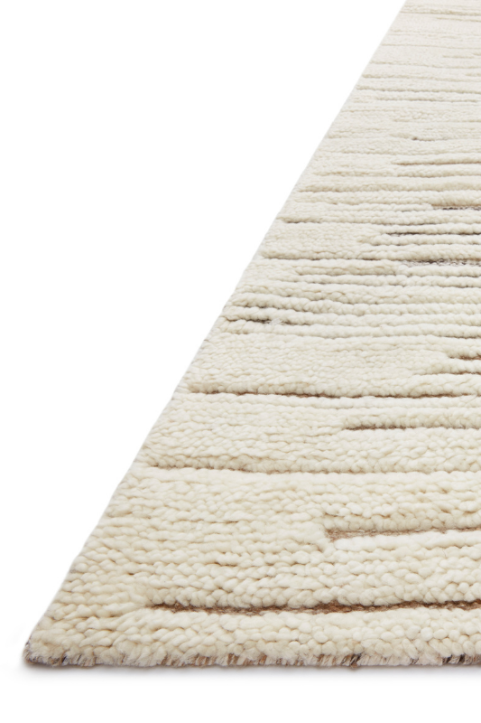 Beige Hand Knotted Wool Rug