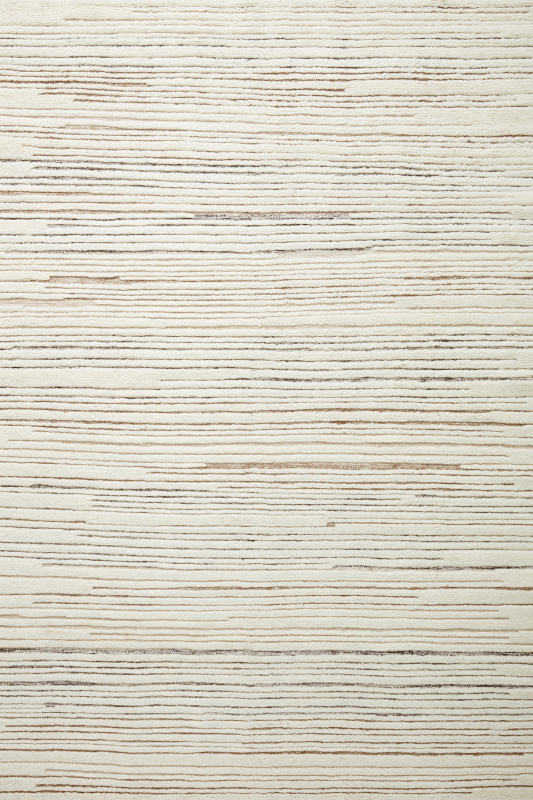 Beige Hand Knotted Wool Rug