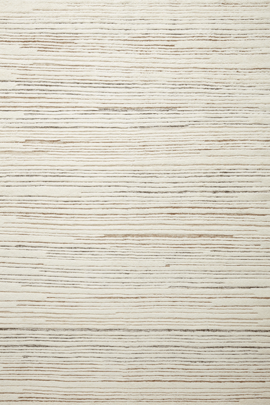 Beige Hand Knotted Wool Rug