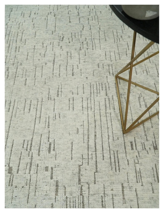 Grey Hand Knotted Rug