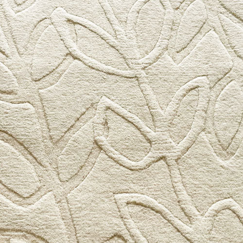 close vie of Ivery premium wool area rug, showing pattern design