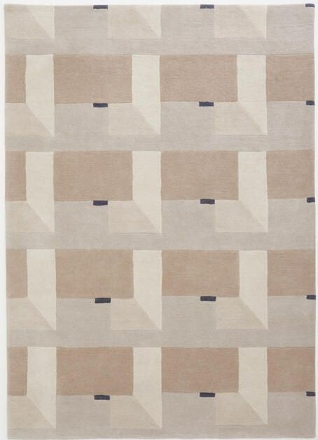 Ivory hand-tufted wool carpet