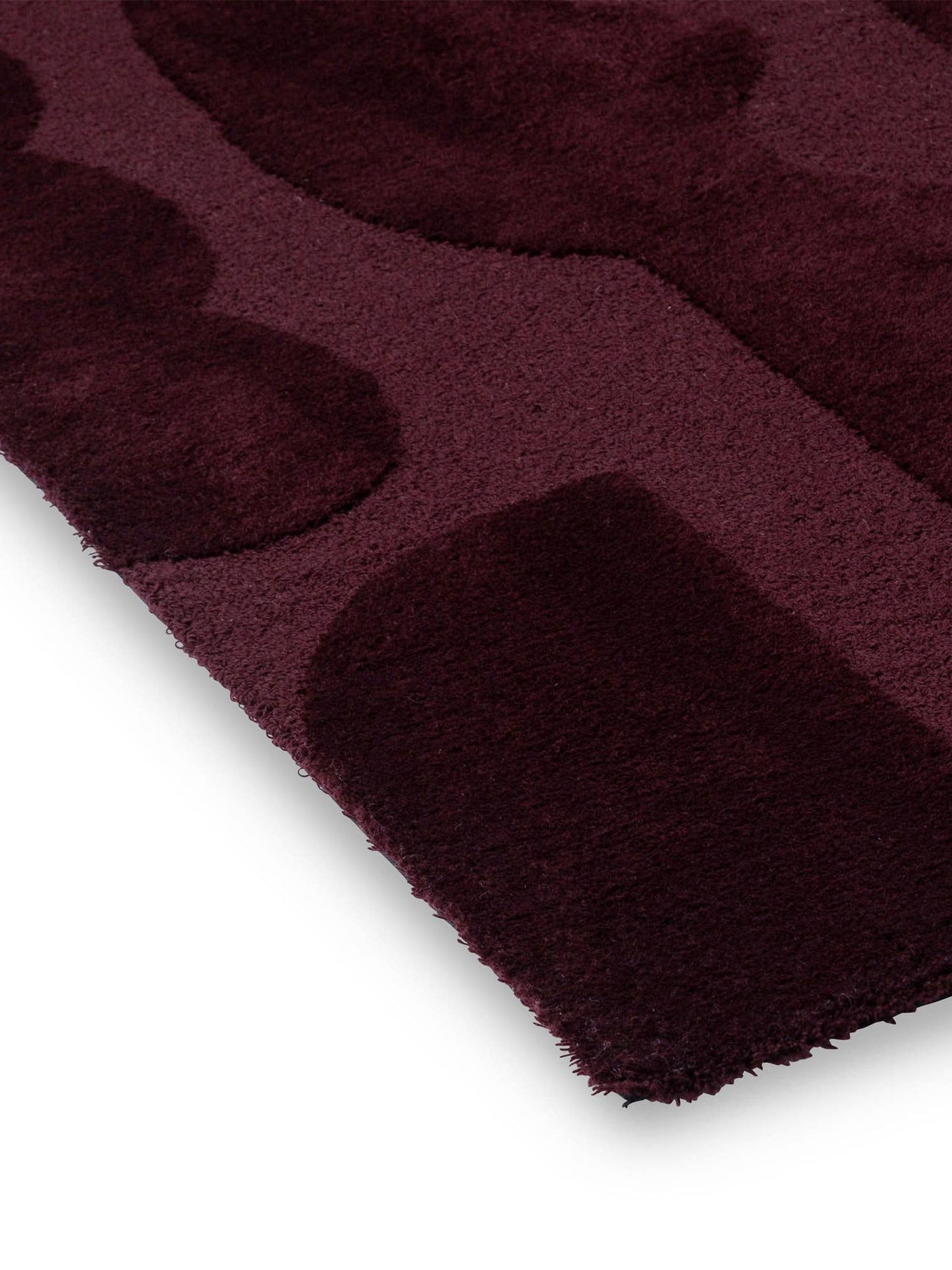 close-up of Julee Hand Tufted Cherrish Wool Rug