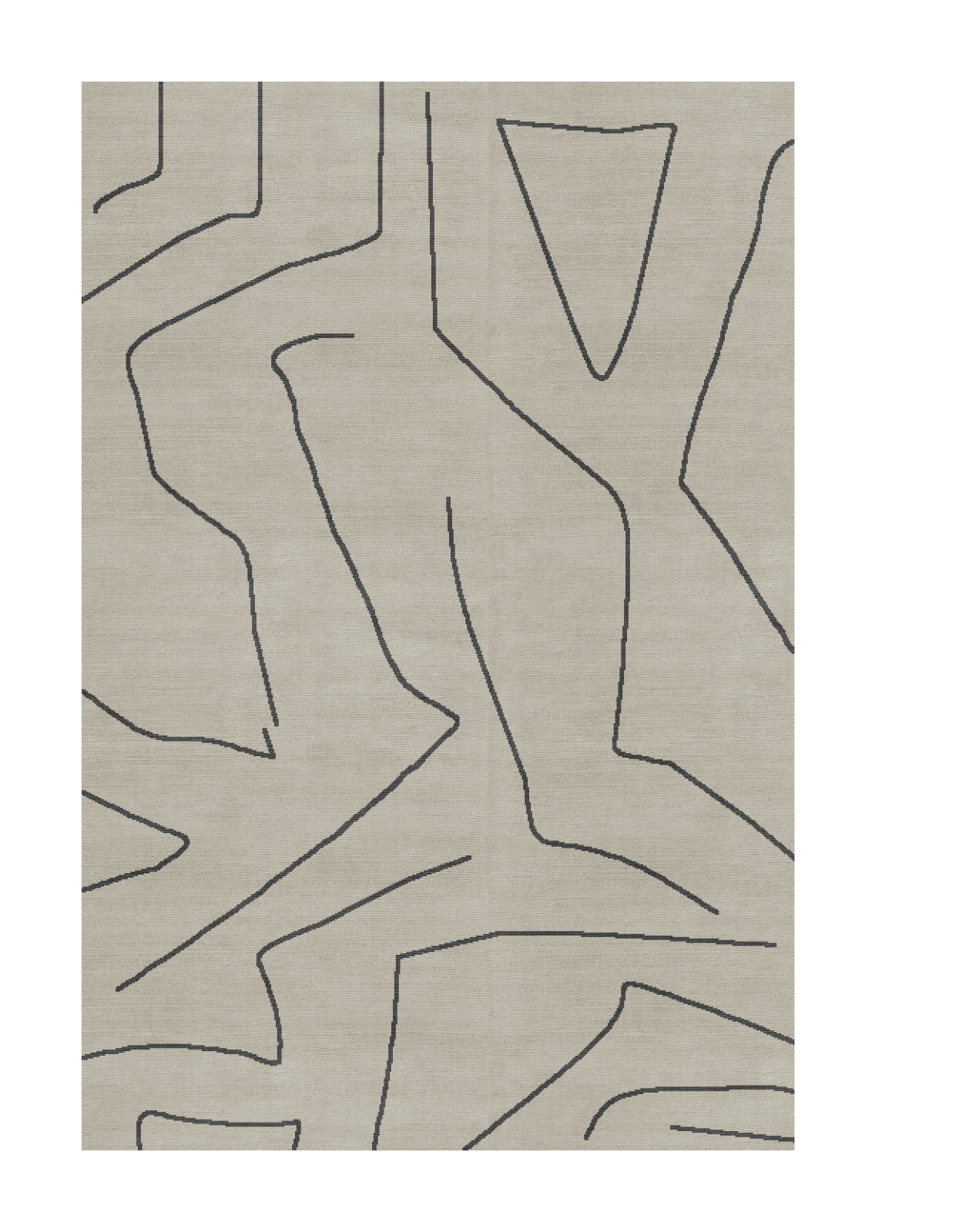 Roar grey wool contemporary area rug