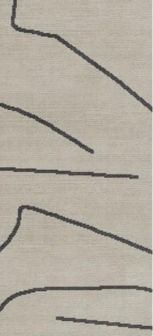 Roar grey wool contemporary area rug
