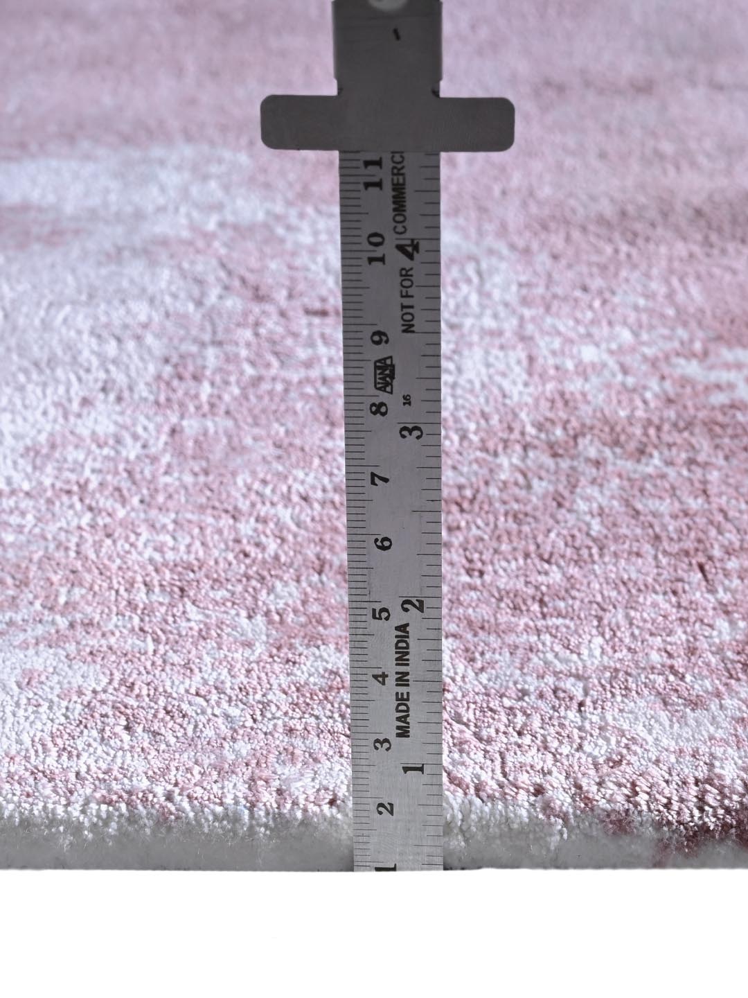 Eatsby Blush Pink Abstract Hand Tufted Viscose Rug