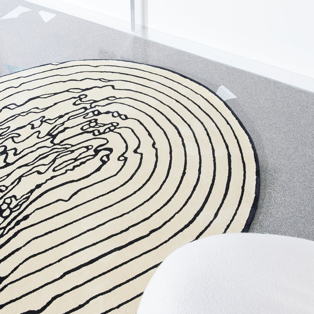 modern hand-tufted wool rug for bedroom