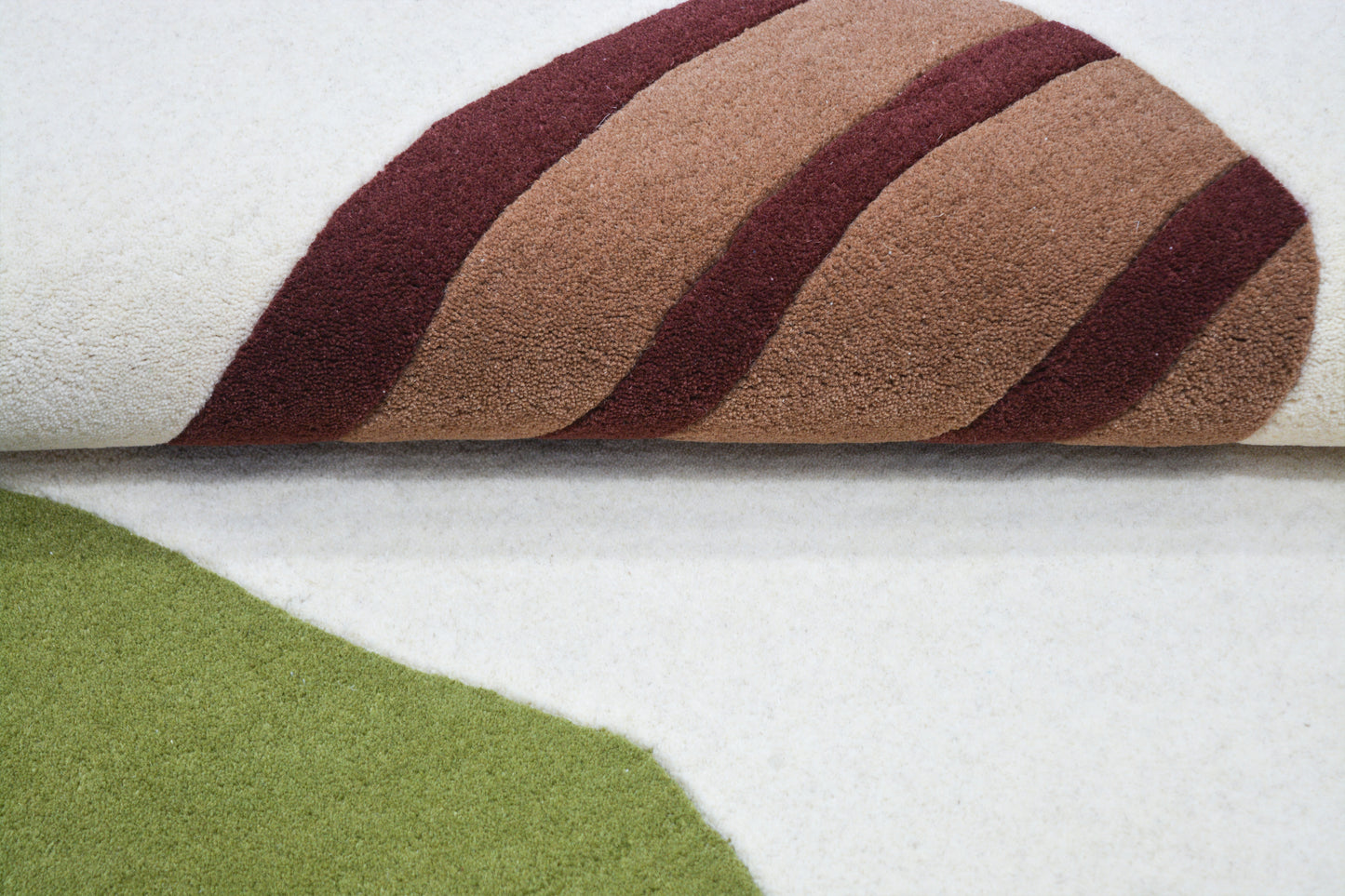 adee hand tufted modern wool carpet, showing texture and design