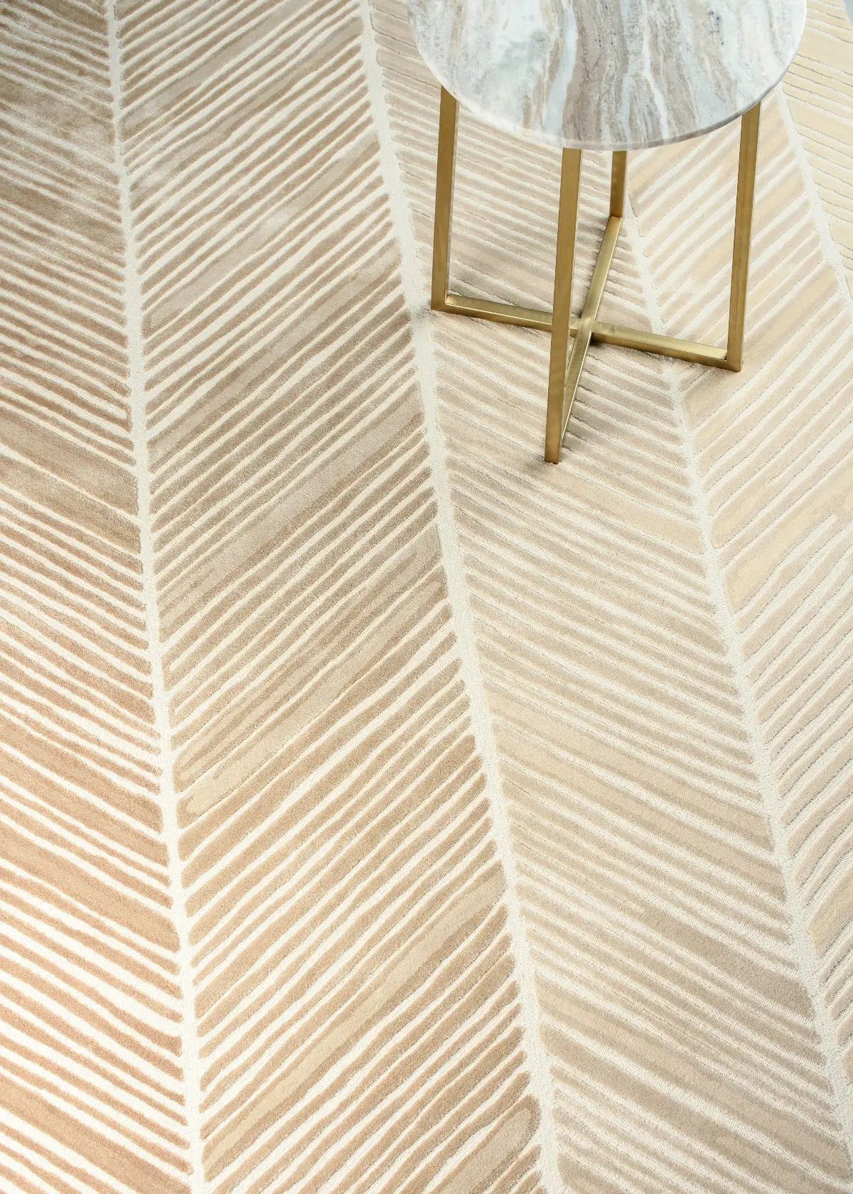 Arani Hand Tufted NZ Wool Rug with Chevron Pattern
