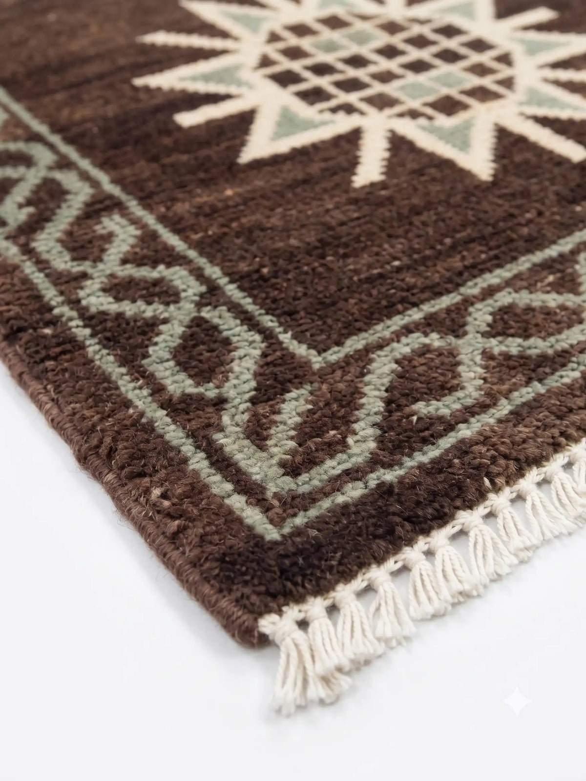knotted wunner rug close up