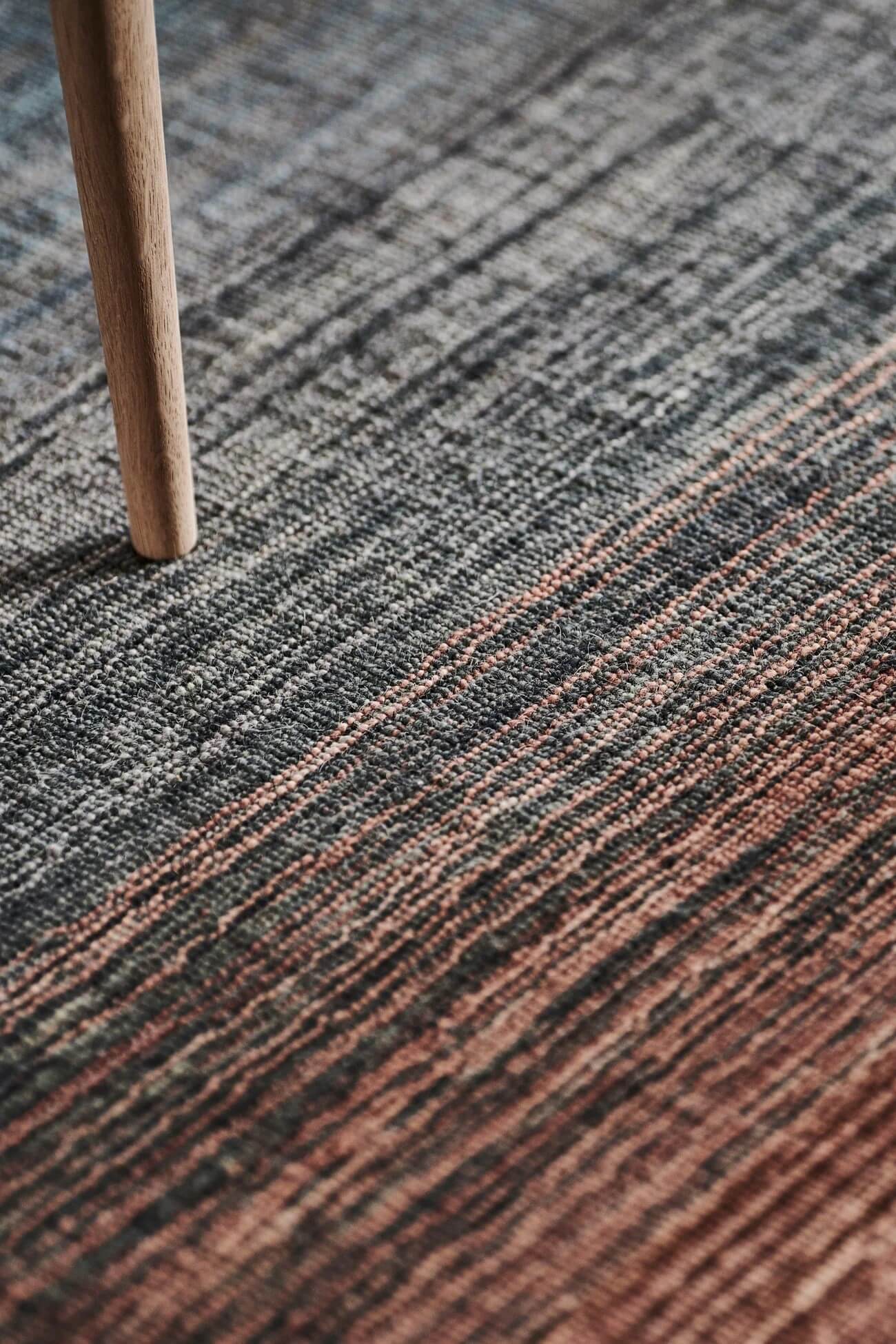 Close-up of a textured hand woven carpet