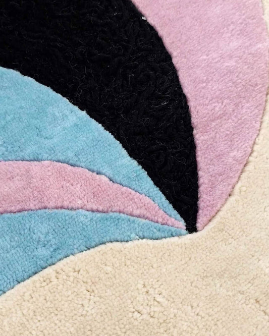goiva tufted wool rug closeup