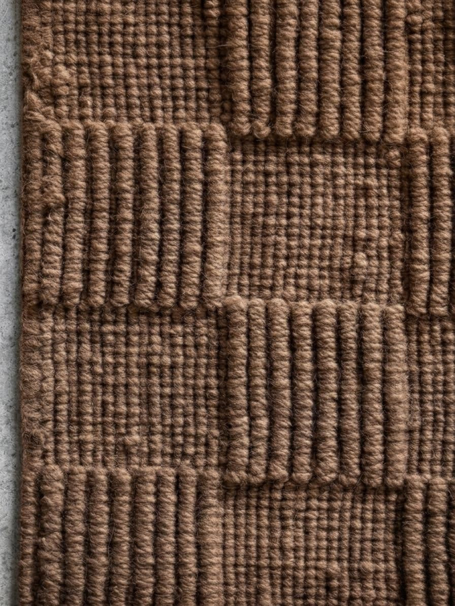 handloom wool rug corner