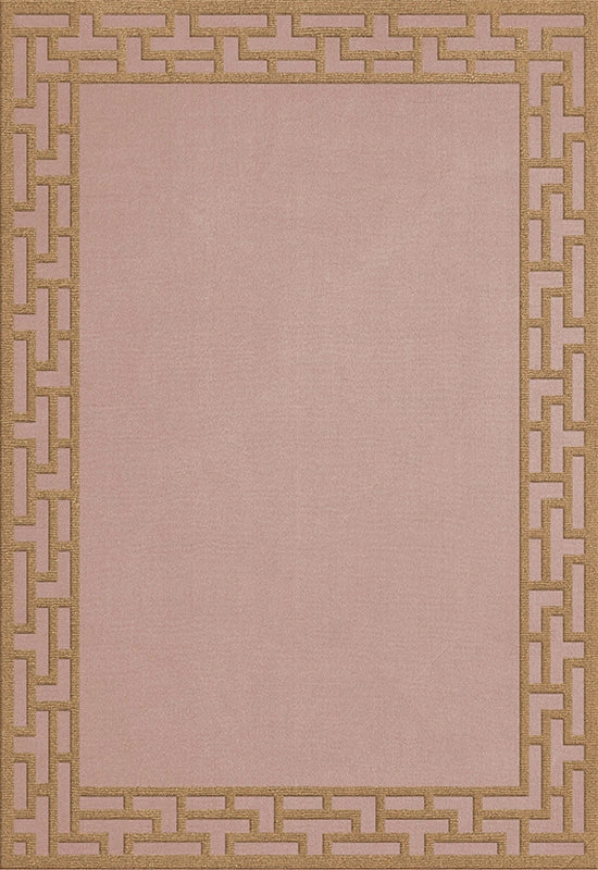 hemma wool rug with sleek border design