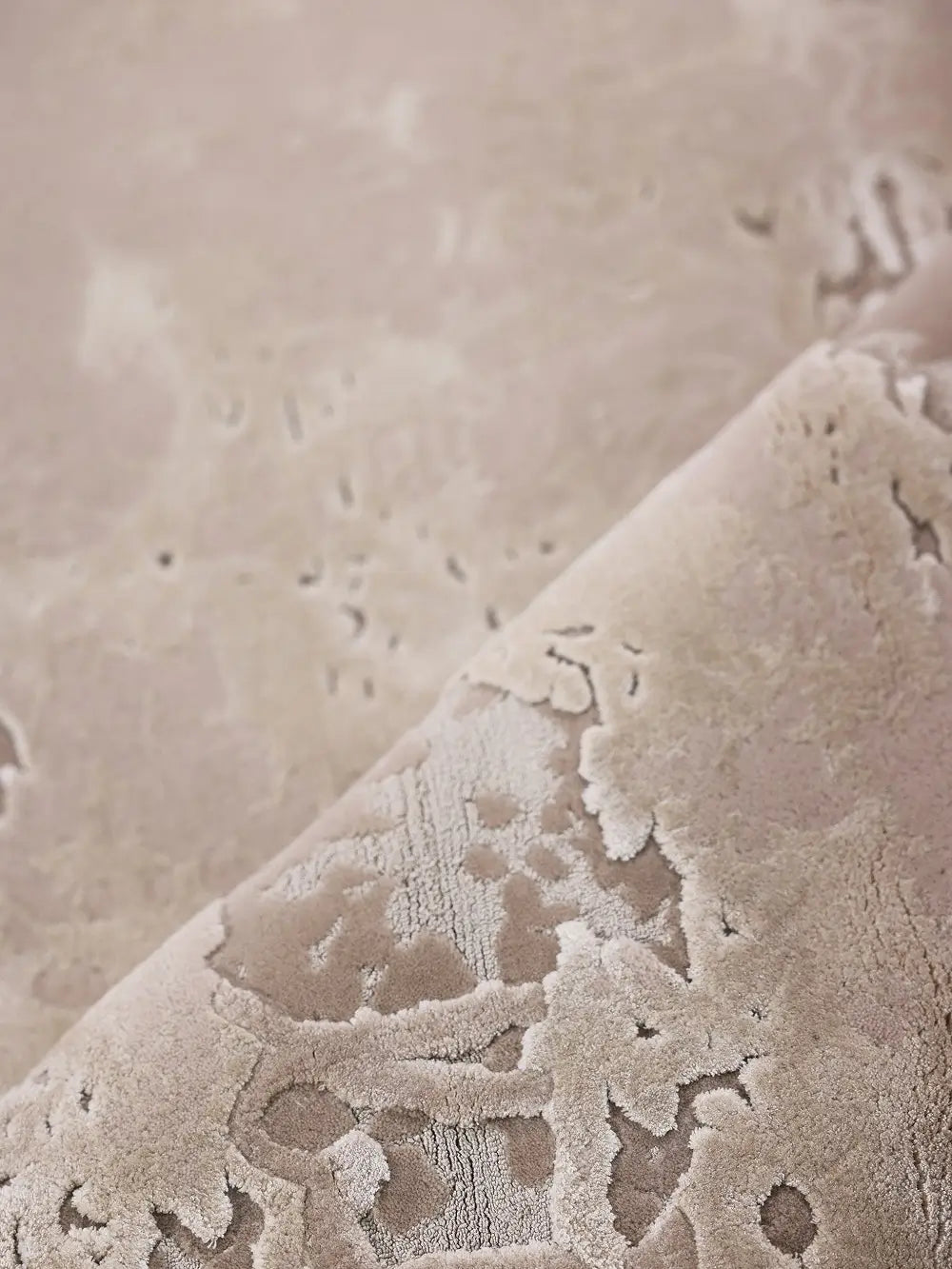 abstarct textured wool rug close up