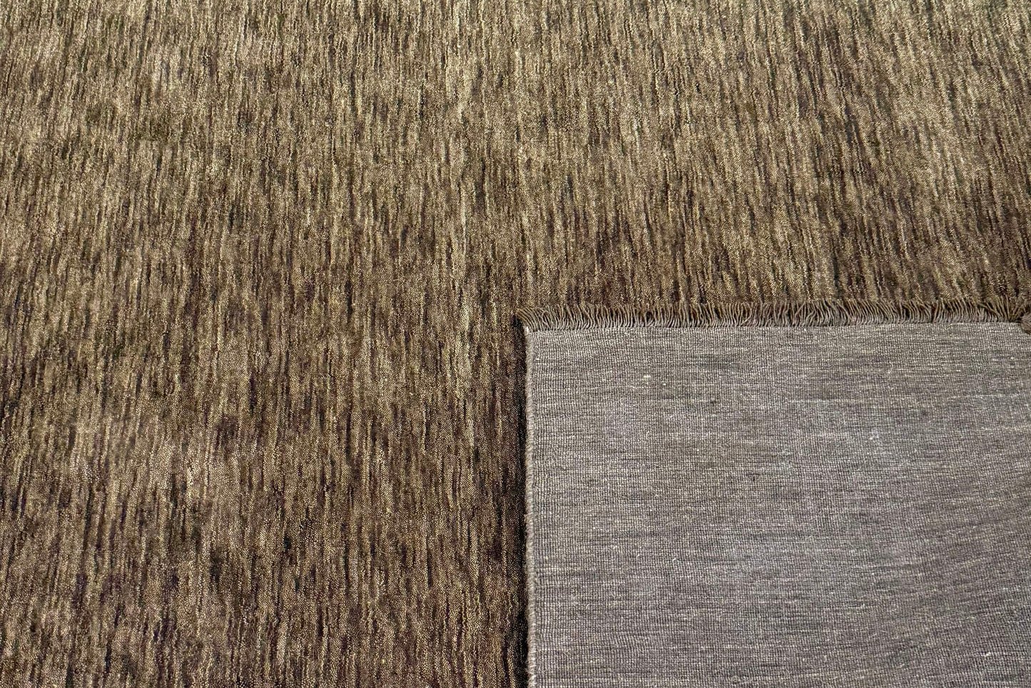 brown handloom rug, washable and easy to maintain