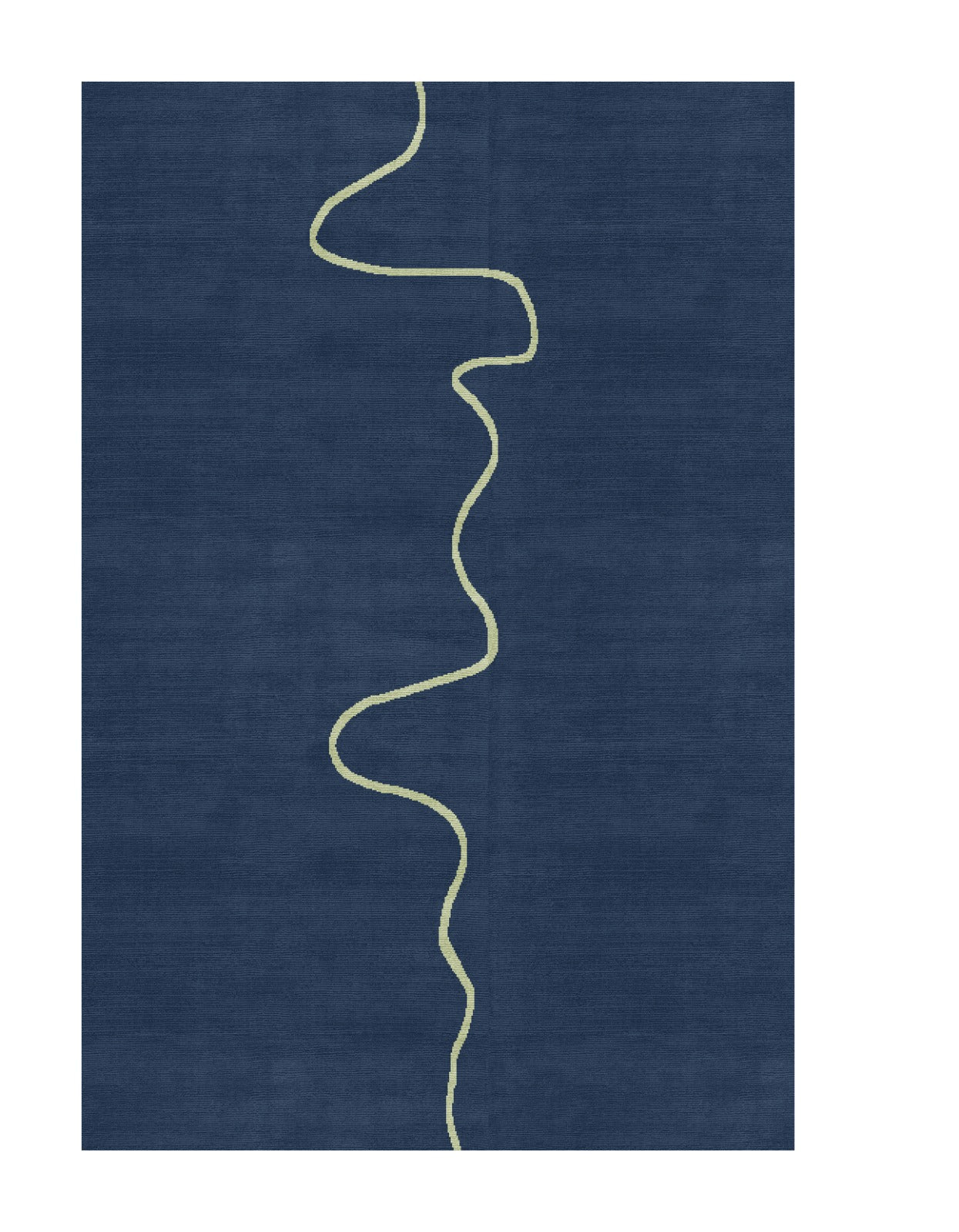 modern blue minimalist hand-tufted wool Rug for Living Room