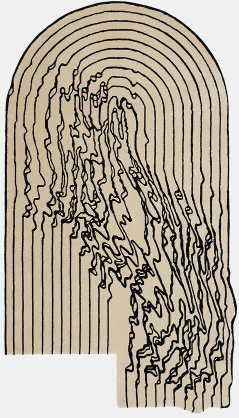 modern hand tufted wool area rug for living room