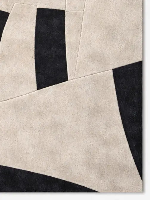 tufted wool rug corner close up