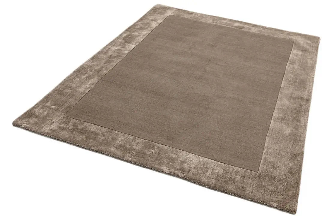 rectangular hand tufted wool and viscose rug