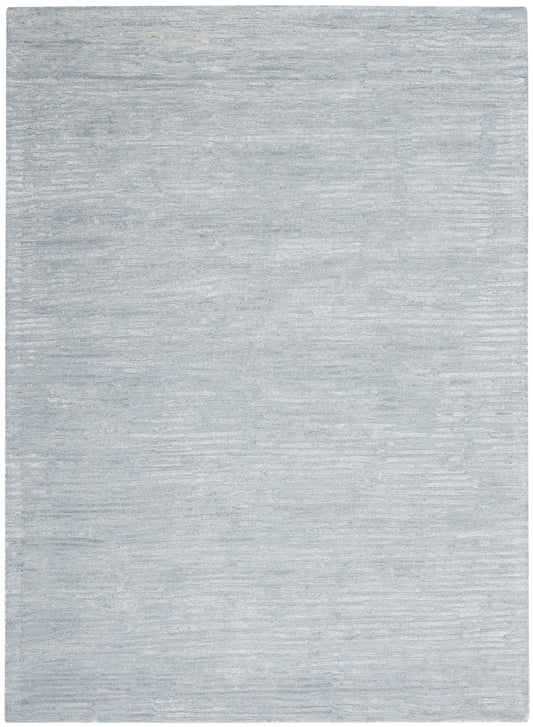 light blue premium wool & silk rug