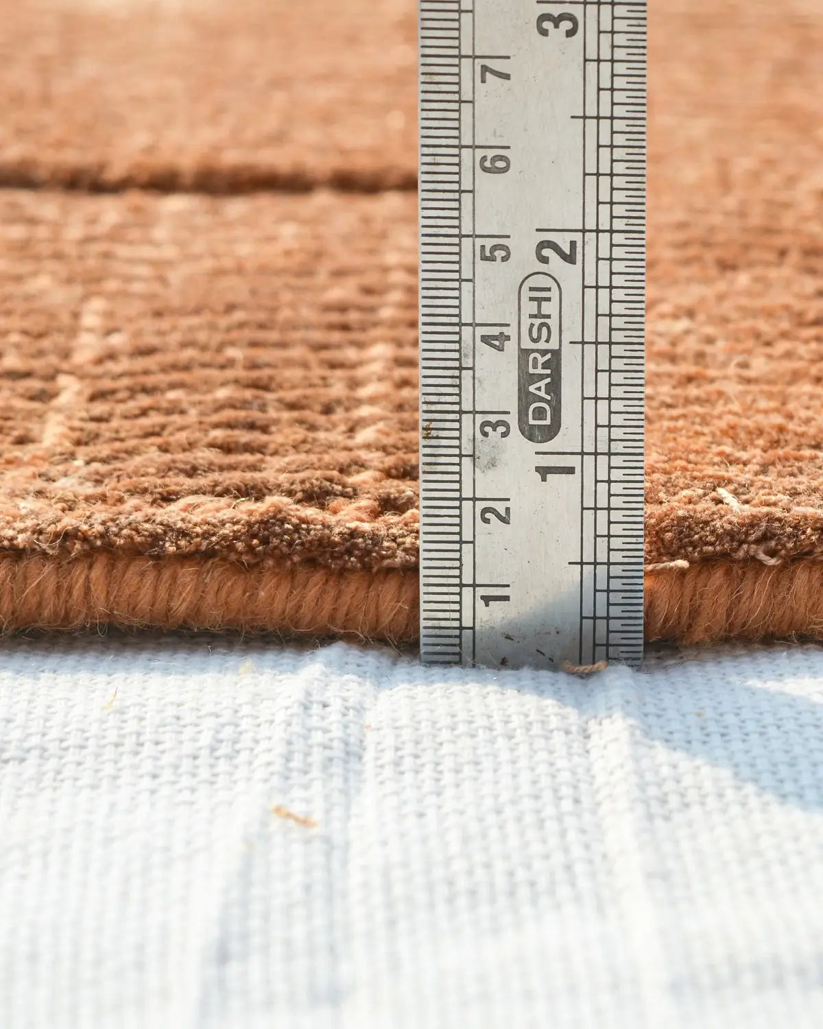 hand made rug pile height