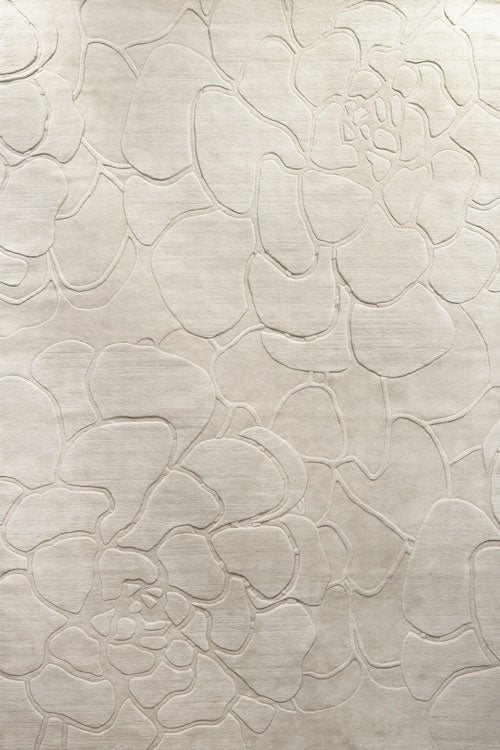modern style white wool rug