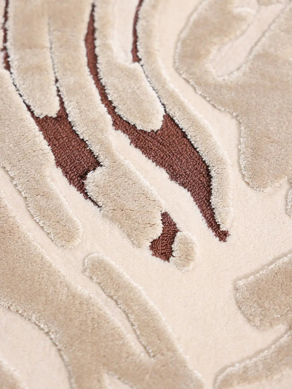 windle wool and silk rug close up