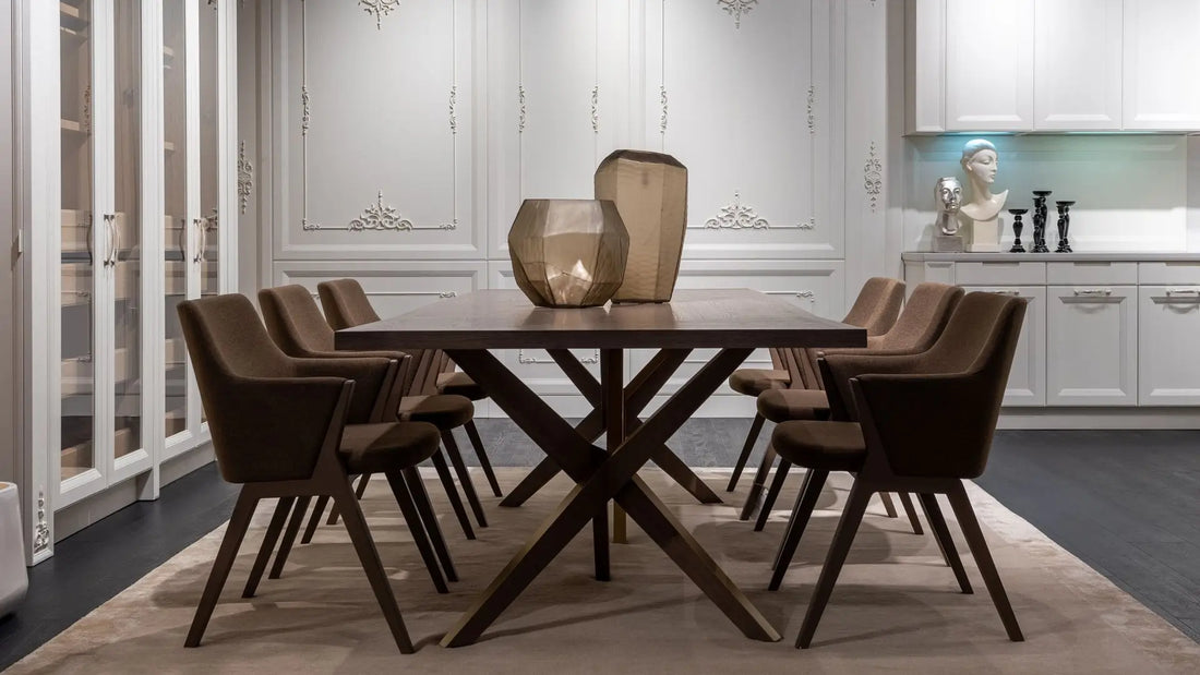 dining table with area rug