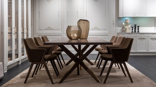dining table with area rug