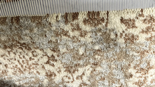 handmade knotted rug, mohair wool