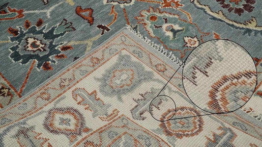 knot density of a hand knotted rug