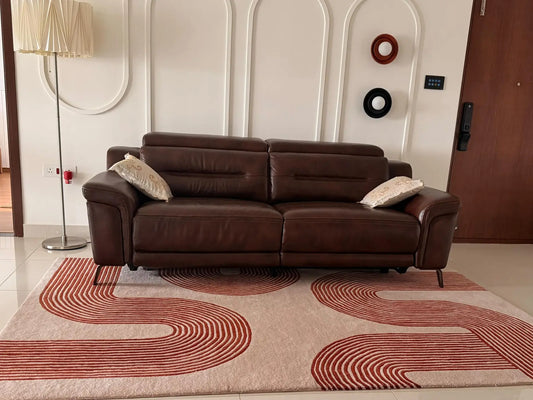 handmade rug in modern living room