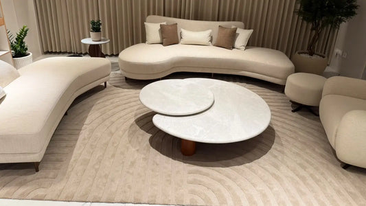 handmade rug in modern living room