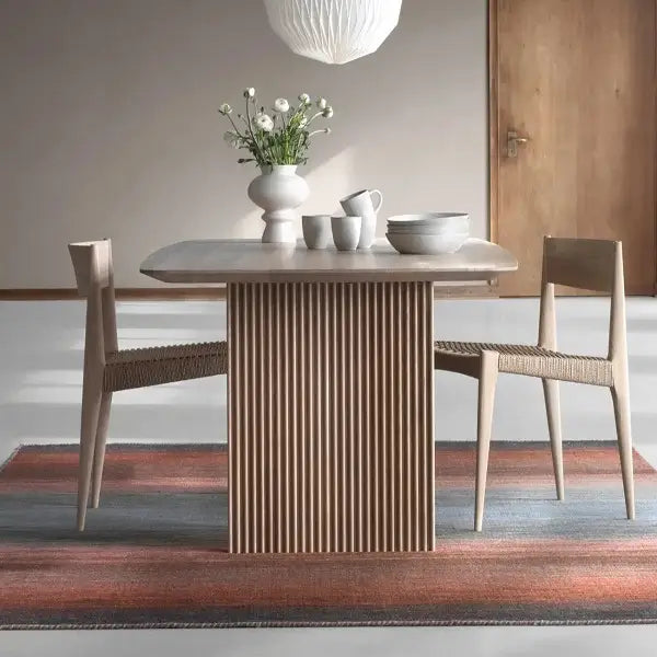 rug under dining table