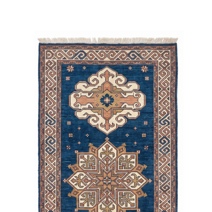 Mandala Hand Knotted Wool Runner Rug