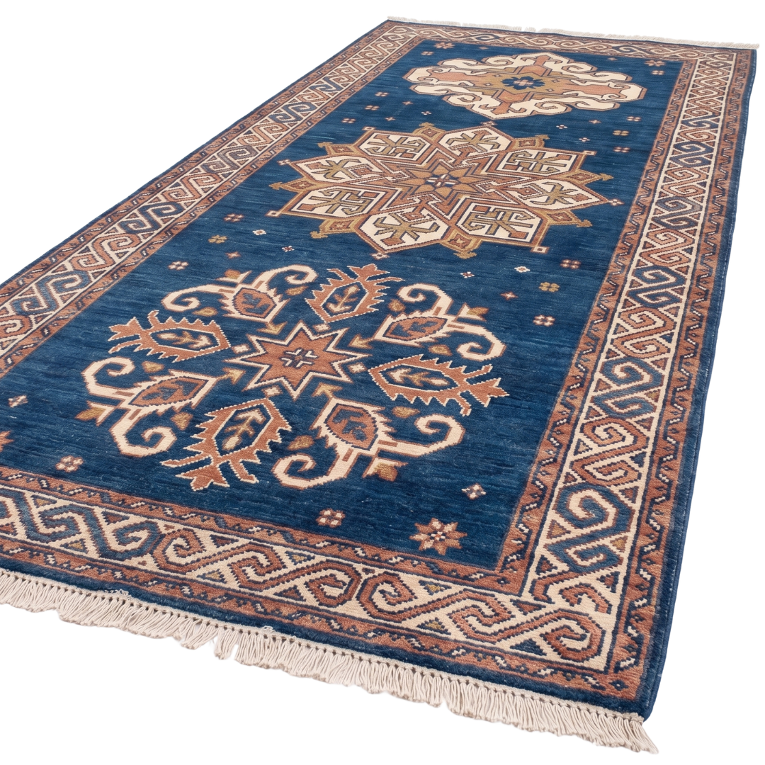 Mandala Hand Knotted Wool Runner Rug