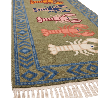 Oat Hand Knotted Wool Runner Rug