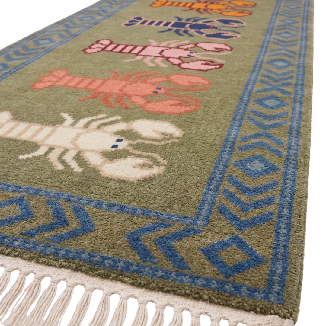 Oat Hand Knotted Wool Runner Rug