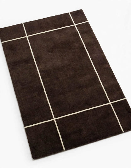 Mist Dark Brown Hand Tufted Indian Wool Rug