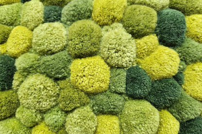 Moss Green Hand Tufted Wool Rug