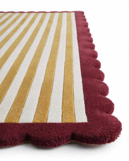 Line Hand Tufted Indian Wool Rug