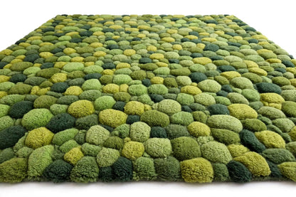 Moss Green Hand Tufted Wool Rug