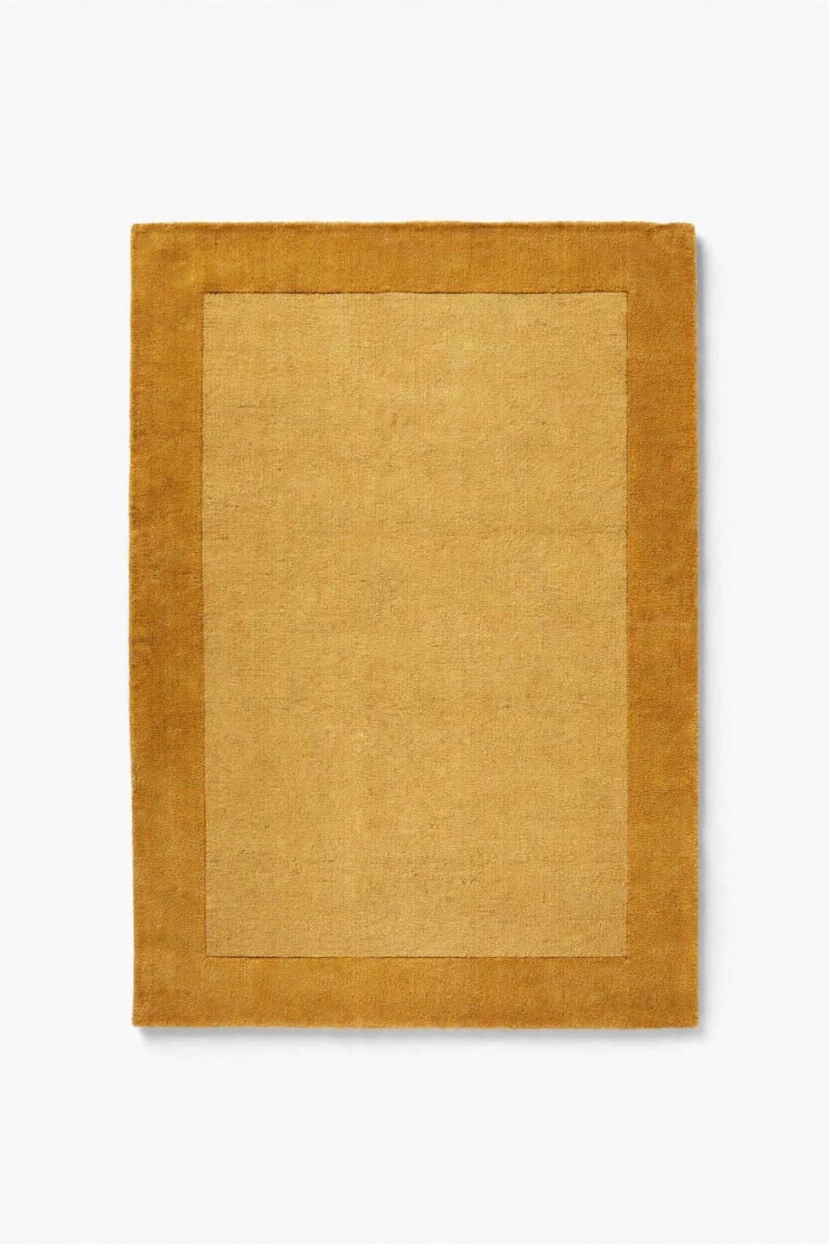 Yellow Border Hand Tufted Indian Wool Rug – BHADOHIRUG
