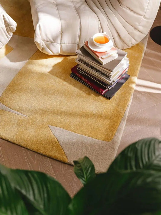 Kushaq hand tufted wool rug for living room