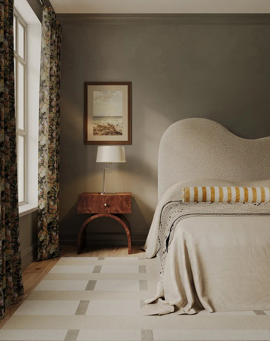Anuru Micro Wool Hand Knotted Rug in Bedroom
