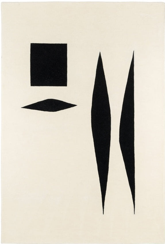 Nimmi Hand Tufted Minimalist Rug with Modern Geometry Art