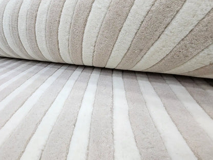 close view of Sequined grey wool rug