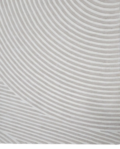 close view of Sequined grey hand tufted wool rug